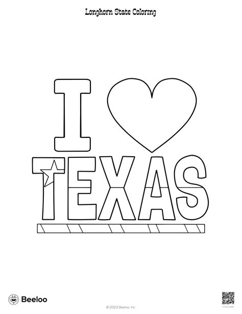 Texas Themed Coloring Pages Beeloo Printable Crafts And Activities