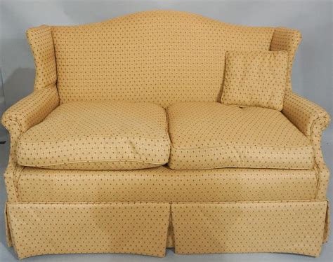 Lot Chippendale Style Wingback Loveseat