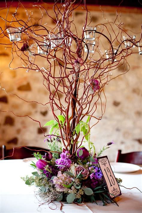 Hill Country Wedding By She N He Photography And Design Curly Willow Centerpieces Wedding
