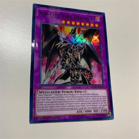 Red Eyes Dark Dragoon Super Rare Orica Proxy Etsy