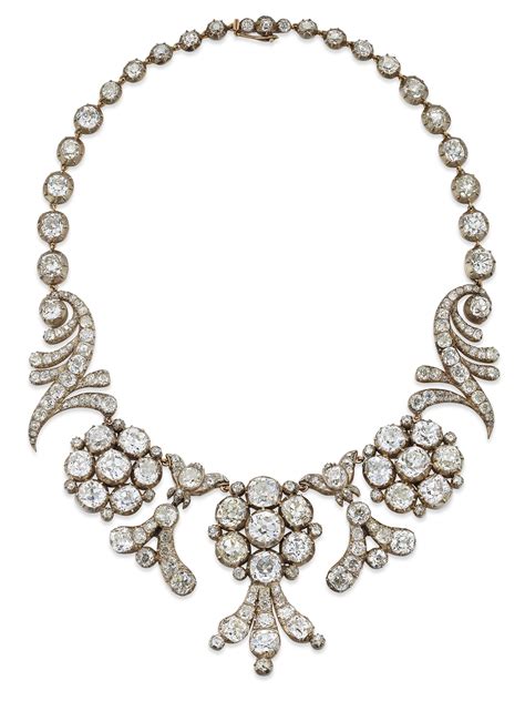 19th Century Diamond Tiara Necklace Christies