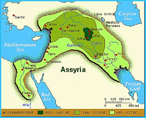 The Assyrian Empire During Various Phases Of Its History Download Scientific Diagram