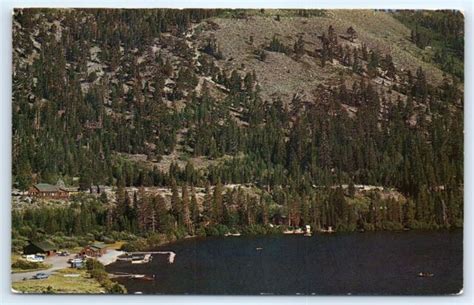Postcard Ca Gull Lake Vintage Aerial Photo View Mono County D5 Ebay