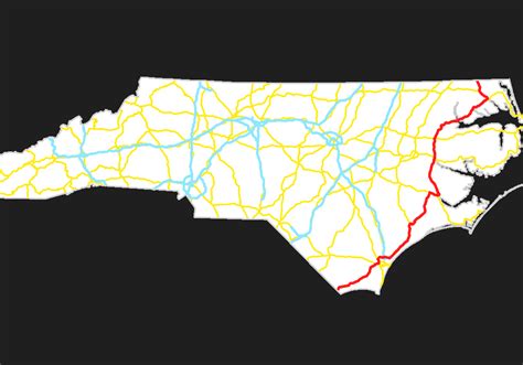 North Carolina Highway 13 Highway Map Of North Carolina