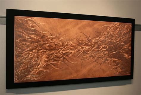 Electric Fields In Copper Metal Wall Art Contemporary Wall
