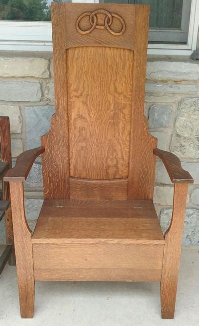 Antique Independent Order Of Odd Fellows Hand Made Wooden Chair For