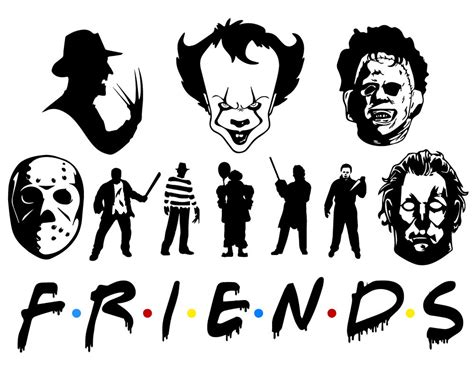 Friends Horror Svghorror Character Svg Freddy Kruegerjason Etsy