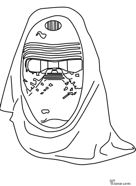 Coloriage Kylo Ren Star Wars à imprimer et colorier