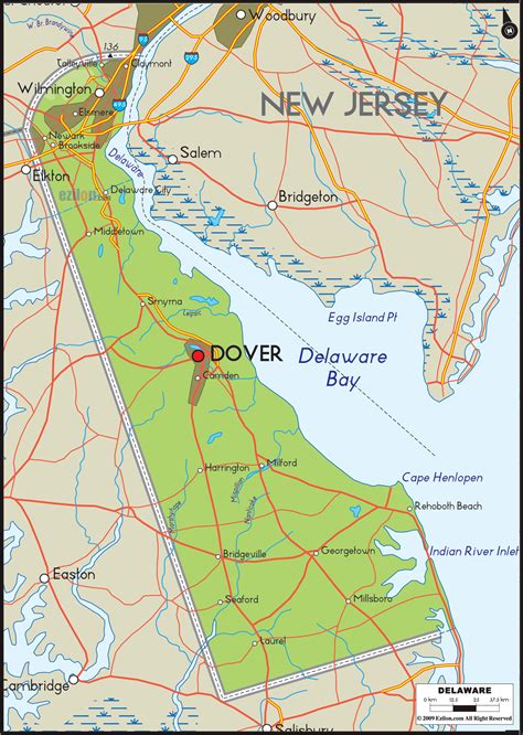 Physical Map Of Delaware And Delaware Physical Map Map Of Delaware