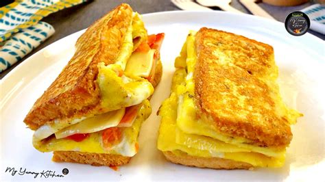 Sandwich aux Oeufs Coréen Toasts à la poêle