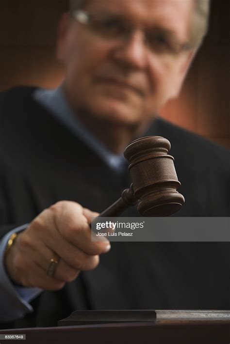 Judge Pounding With Gravel High Res Stock Photo Getty Images