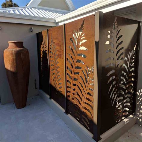Laser Cut Decorative Outdoor Garden Privacy Art Metal Screens Panels Steel Garden Screen China