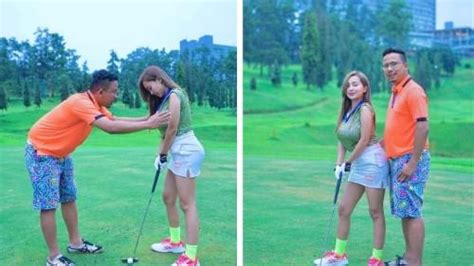 Gaya Seksi Cupi Cupita Main Golf Bareng Calon Suami Awas Gagal Fokus Okezone Lifestyle