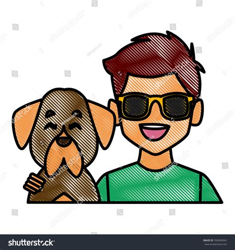 Man Dog Cartoon Stock Vector Royalty Free 769909042 Shutterstock