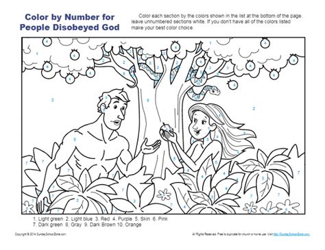 People Disobeyed God Bible Coloring Pages For Kids