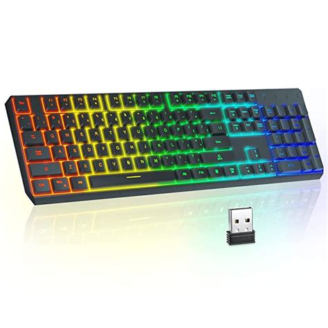 Wireless Gaming Keyboard Topmate 24g Rainbow Backlit