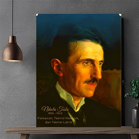 Jual Poster Ilmuwan Terkenal Dunia Nikola Tesla Hiasan Dinding