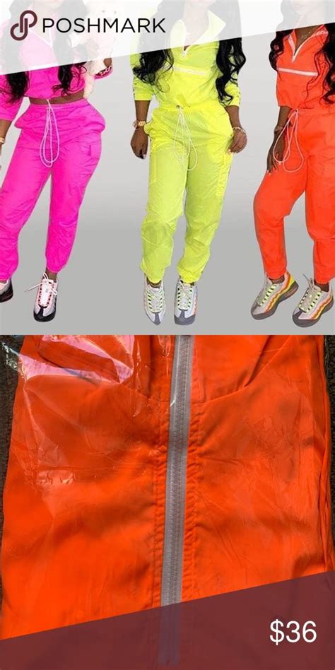 Neon Two Piece Tracksuit Tracksuit Two Piece Women Shopping