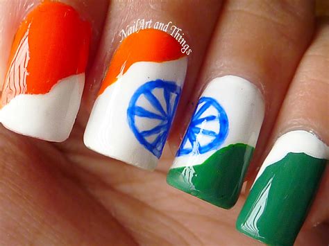 Nailart And Things Independence Day Nail Art Indian