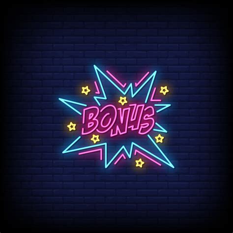 Bonus Neon Signs Style Text Vector 2413517 Vector Art At Vecteezy