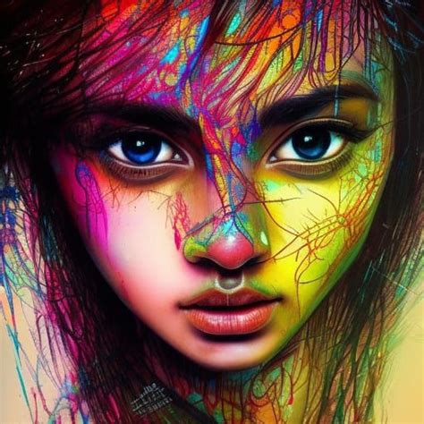 Beautiful Indian Girl Big Eyes Ultra Detailed Portrait By Carne