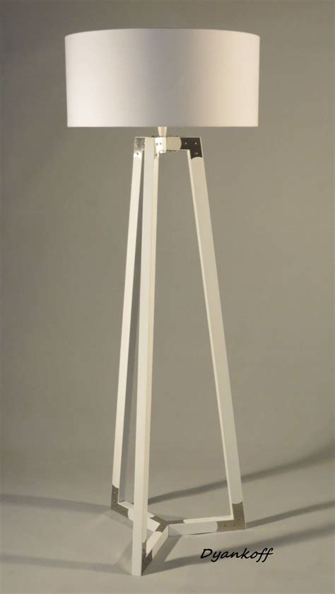Handmade Tripod Floor Lamp Wooden Stand In White Color With Etsy