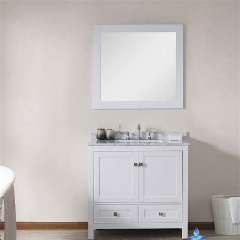 Buy products such as vanity art 84 inch double sink bathroom vanity set with ceramic vanity top. Mance 36" Single Bathroom Vanity Set with Mirror | Vanity ...