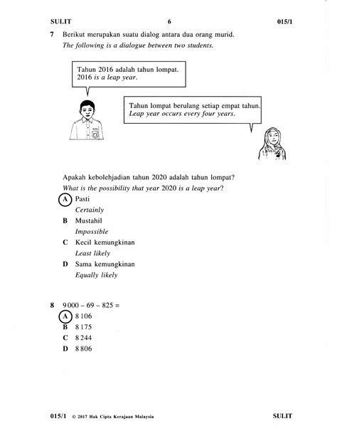 Soalan Matematik Tahun 6 2022