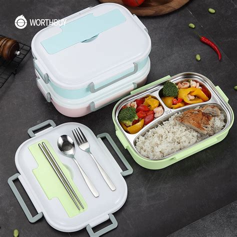 Worthbuy 304 Stainless Steel Lunch Box With Compartments Japanese
