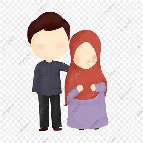 Muslim Couple Pregnant Hamil Pasangan Muslim Keluarga Muslim Png