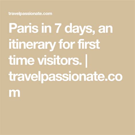 7 Days In Paris Itinerary The Perfect Week In Paris Paris Itinerary