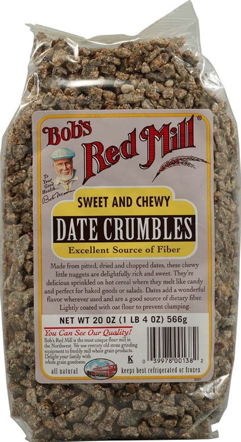 Bobs Red Mill Date Crumbles Baked Dessert Recipes Wheat Berries