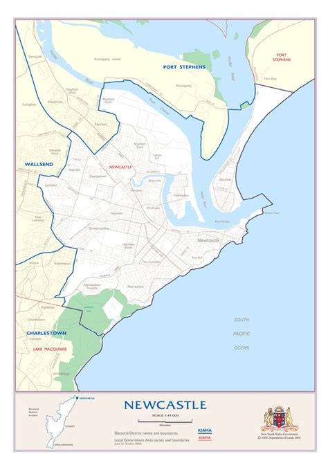 Map Of Newcastle Electorate Map Newcastle Kiama