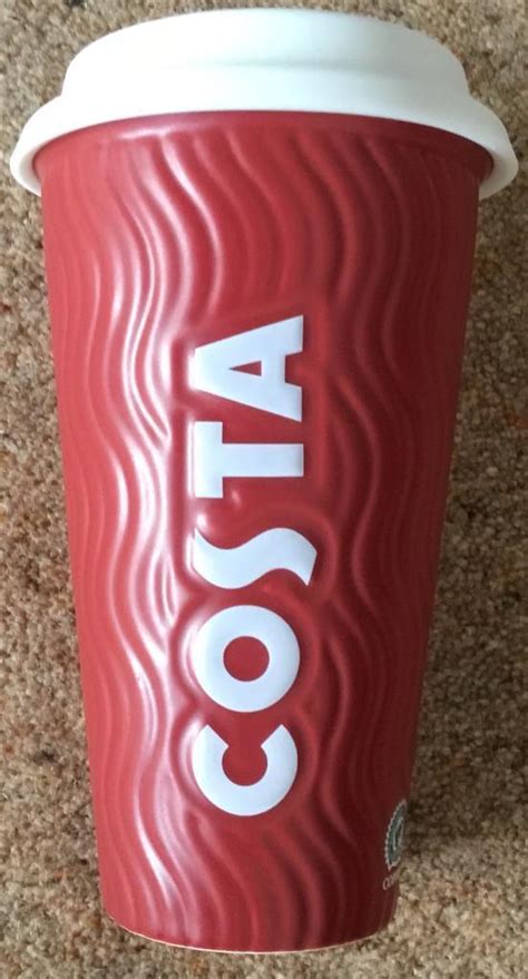 Brand New Costa Ceramic Travel Mug With Silicone Lid By Costa Coffee