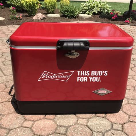 Rare Budweiser Coleman 54qt Red Cooler For Sale In Dayton Oh Offerup