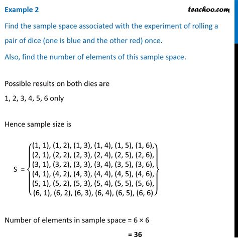 Question 2 Find Sample Space Associated With Rolling A Pair