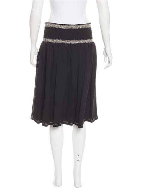 Prada Knee Length Pleated Skirt Skirts Pra154768 The Realreal