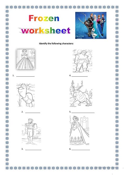 frozen worksheet worksheet  esl printable worksheets