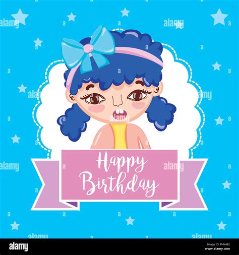 Happy Birthday Girl Stock Vector Image And Art Alamy