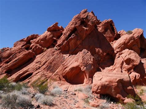 Red Rock Formations At Lake Mead Recreation Area Nevada Stock Photo