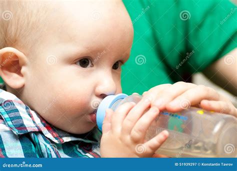Baby Drinking Stock Image Image Of Little Holding Cute 51939297