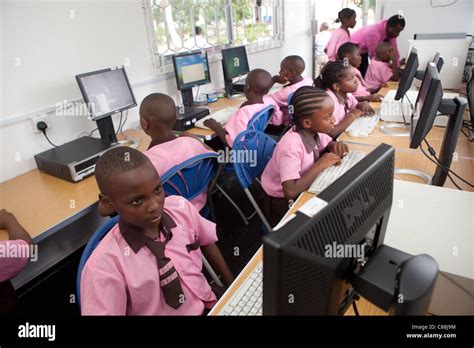 Students Learn In A Computer Lab At A School In Dar Es Salaam Tanzania