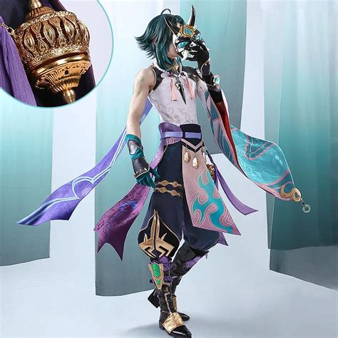 Anime Genshin Impact Xiao Cosplay Costume Game Suit Uniform Halloween Party Outfit For Women Men