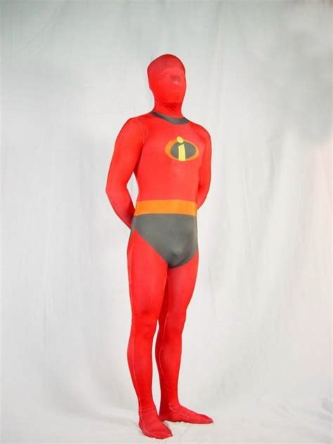 Hot Full Body Lycra Spandex Zentai Costumes Red All Inclusive Bodysuit