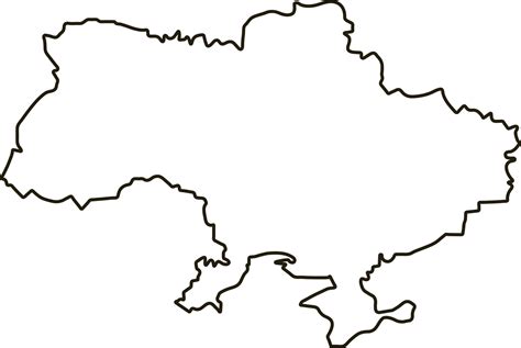 Map Of Ukraine Outline Map Vector Illustration 8726675 Vector Art At