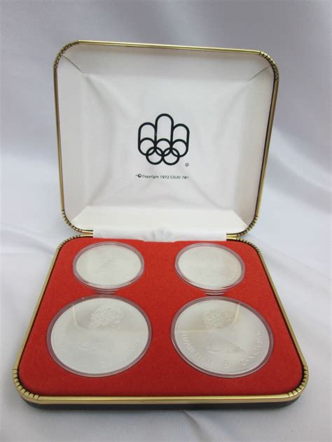 Montreal Olympics Xxi Olympiad 4 Coin Uncirculated Set Silver Series Vi