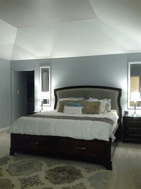 There is a trey ceiling in the room and the ceiling fan hung on a 24 rod of the trey ceiling. Master bedroom with trey ceilings | Home decor, Master ...