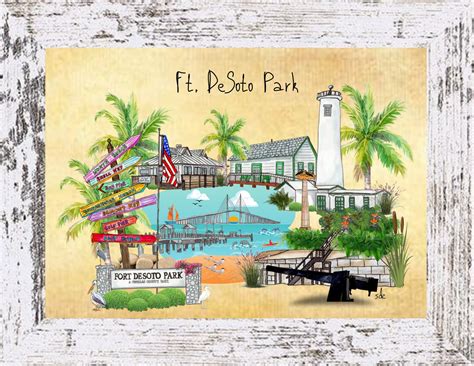 Ft. Desoto Art Print, Ft. Desoto, Gulf Pier, Quartermaster Museum