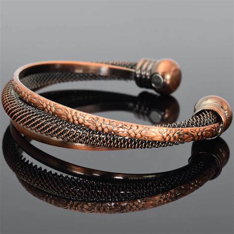 Womens Copper Magnetic Bracelet Healing Magnetic Therapy Arthritis