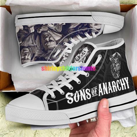 Sons Of Anarchy High Top Canvas Shoes Hi Tops Shoes High Etsy